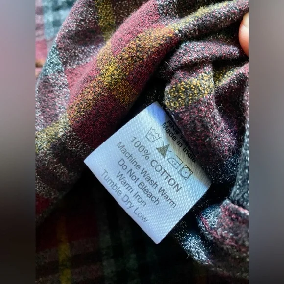 PD&C Tartan Plaid Casual Button Up Shirt Long Sleeve Mens Size Large - Picture 10 of 10